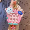 Série Criativa de Chaveiros de Brinquedo Squishy para Alívio de Estresse Desenhos Animados Pingentes Fofos para Bolsas Chaveiros de Carro Pequenos Presentes Venda por Atacado