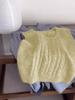 2024 Novo Mohair Sem Mangas Malha Suéter Twist Vest Feminino Exterior Desgaste Curto Oco Top