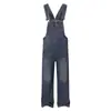 2025 Overol de Mezclilla Tinta Bambú Retro Americano Unisex Tendencia Primavera y Otoño Calle Alta Fresco Suelto Pantalones de Pierna Ancha