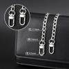 Cadena de metal para transformar bolsos, correa de extensión para axilas, bandolera de repuesto, funda para teléfono móvil, cadena decorativa con borde cruzado.