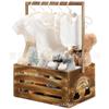 Caixa de Armazenamento de Produtos para Bebês de Madeira Casual Cesto de Armazenamento de Roupas de Recém-Nascido de Madeira Maciça Cesto de Armazenamento Doméstico para Brinquedos e Roupas