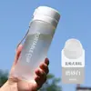 Vaso de plástico para uso en exteriores, vaso de agua deportivo de gran capacidad, vaso de plástico esmerilado de verano, vaso de plástico portátil con asa, conveniente para viajar