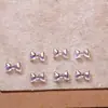 Joias para Nail Art Mini Laço Aurora Resina Pequena Gravata Borboleta Flutuante Acessórios para Unhas Material DIY Pequenos Acessórios