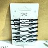 Paquete de 6 ~ Horquilla Simple Negra Onda Gota de Agua para Mujer Combinable Horquilla para Cabello Suelto Estilo Mori Uso Externo Clip para Flequillo Lateral Mixto