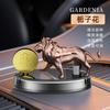 Perfume para Coche con Adornos de León Aromaterapia para Coche Solar para Coche Nuevo Creativo Fragancia Desodorización Larga Duración