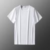 Camiseta masculina de manga curta em seda gelo verão gola redonda cor tamanho grande masculina atacado malha respirável esportiva secagem rápida