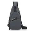 Bolso Cruzado de Pecho para Hombre con Carga USB Multifuncional Resistente al Agua Casual Resistente al Desgaste de un Solo Hombro para Exteriores Viajes de Negocios