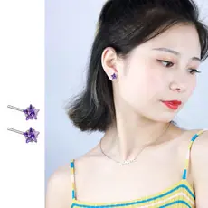 韩版精致耳钉女小众设计感时尚大方耳饰2021新款潮五角星锆石耳针