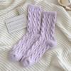 Calcetines de terciopelo de visón para mujer, calcetines de tubo de otoño e invierno, calcetines gruesos con forro polar, calcetines cálidos para dormir en el suelo, medias de invierno con torsión de felpa