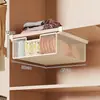 Caja de almacenamiento para calcetines, organizador de ropa interior, caja de almacenamiento tipo canasta extraíble, herramienta de almacenamiento por capas para armario estilo cajón colgante