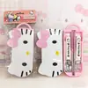 Set de vajilla de tres piezas de Hello Kitty, palillos, cuchara y tenedor portátiles de acero inoxidable de gato KT, set de 3 piezas para comer estilo occidental