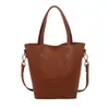 Bolso de Hombro Nuevo, Bolso de Gran Capacidad Madre e Hija, Producto Nuevo para Clase y Salidas, Bolso de Hombro Simple de Color Sólido para Viajes Diarios para Mujeres, Bolso Cubo