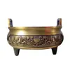 Quemador de incienso de latón Quemador de incienso de cobre Quemador Zen Xuande para el hogar Quemador de incienso de sándalo Quemador de aromaterapia de loto antiguo