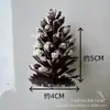 Árvore de Natal Artificial Transfronteiriça Guirlanda de Rattan de Natal Spray de Tinta Branca Pinha de Plástico Acessórios Decorativos DIY