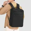 Mochila de negocios multifuncional, gran capacidad, color liso, diseño simple, bolsa para laptop, multifuncional, práctica, resistente al desgaste, bolsa de viaje