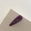 Pinza de Pelo a Cuadros Coreana de Otoño e Invierno Estilo Ins Pinza Bb Colorida Pinza Lateral para Niña Versátil de Gama Alta Accesorios para el Cabello Accesorios para el Cabello