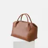 Bolso de Mano de Cuero de Vaca de Capa Superior Estilo TR 2026, Bolso de Viaje de Alta Gama Vintage, Bolso Tote Simple y Versátil