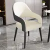 Mesa y sillas de comedor de lujo minimalista estilo italiano para el hogar, sillas de comedor de ocio para hotel restaurante nórdico, cuero moderno para discusiones