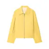 Outono 2025 Novo Europeu e Americano Transfronteiriço Moda de Rua Feminina Jaqueta Bomber com Lapela W04 18060