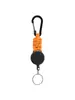 Nuevo llavero retráctil tejido con paracord para exteriores transfronterizo con alta elasticidad, anti-pérdida y hebilla de extracción de alambre de acero retráctil