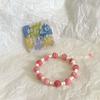 Nuevo brazalete de conejo de cerámica lindo color macarrón crema infantil lindo reduce la edad hecho a mano brazalete elástico
