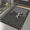 Tapete de piso de diatomita de luxo para entrada de banheiro, absorvente de água, secagem rápida, tapete antiderrapante para lavatório e vaso sanitário