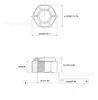 6 # ~1-1/2 Rosca Gruesa Rosca Fina Grado Americano 2 Galvanizada Tuerca de Seguridad de Nylon Grado 8.8 Grado Británico Tuerca Antiaflojamiento 10.9