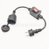 Cable de extensión con interruptor impermeable IP65, estándar europeo, 308, impermeable, 16 A, 250 V, enchufe europeo de alta corriente, macho y hembra.