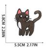 Xiao Tian gatito de dibujos animados parche de tela bordado decoración de bolsa parche bordado para computadora microestampilla gato gato estrella bordado