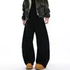 Jeans de pierna ancha banana, versátiles, de corte limpio, deconstruidos, con silueta retro americana, curvos, marrones, para hombre y mujer, modernos
