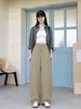 Pantalones de traje de mujer populares de alta gama, nueva colección otoño 2026, pantalones casuales de pierna recta holgada, adelgazantes, de pierna ancha