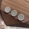 Pronta Entrega Atacado Botões Pequenos de Metal Simples Redondos com Diamante Camisa Feminina Cardigan Decorativo Botões Pequenos