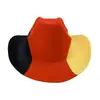 Sombrero de Vaquero Occidental de Fieltro Imitación Transfronterizo con Ala Curvada, Sombrero de Vaquero de Estilo Nacional Personalizado en Colores de Bandera, Vaquero de Fieltro Versátil