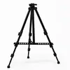 Caballete de Pintura Metálico Plegable de 4 Secciones Ajustable en Altura, Caballete Triangular para Arte, Trípode Telescópico de 4 Secciones