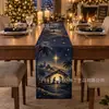 Nueva serie navideña exclusiva transfronteriza 2027 de caminos de mesa con estampados de alta definición de acebo y campanas para decoraciones de mesa festivas
