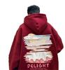 Sudadera con capucha color rojo vino para hombre, otoño, marca de moda americana estampada, adolescente, a la moda, combinable, estilo urbano, casual, chaqueta