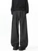 Pantalones de Rayas Negras Plisados con Diseño Estilo Old Money para Hombres y Mujeres, Marca de Moda Primavera y Verano Pantalones Casuales Holgados Hip-Hop