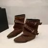 Botas de Caballero con Suela Gruesa Retro y Hebilla Oculta para Aumentar la Altura Mujer 2026 Otoño Nuevo Estilo Británico Tubo Corto Adelgazantes Doc Martens