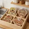 Runchu Cachorro de Dibujos Animados Esponja de Pulpa de Madera para Lavar Platos Comprimida Herramienta Mágica de Limpieza de Cocina Estropajo Esponja de Pulpa de Madera para Lavar Platos