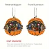 Pendente Festivo de Abóbora de Terror de Halloween Novo Acrílico Transfronteiriço Plano Decoração para Interior de Carro Espelho Retrovisor
