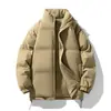 Jaqueta de algodão com enchimento para casais para homens, casaco puffer casual versátil com capuz para o inverno, casaco de algodão espesso e quente para homens