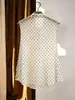 2026 Estilo Nuevo Transfronterizo Europeo y Americano Sin Mangas Gasa Lunares Camisa Chaleco para Mujer Elegante Corbata Lazo Camisa