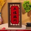 Marco de Fotos para Casa de Inauguración Personajes Estéreo Adornos Paso a Paso Decoración de Encimera de Sala de Estar Suministros para Ceremonia de Mudanza a Casa Nueva