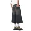 Pantalones Cortos de Mezclilla Retro Americanos de Mejor Venta en Aliexpress para Hombre, Shorts Rectos Holgados de Pierna Ancha con un Diseño Elegante, Transfronterizo