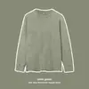 Hiphopplleim Árbol Rojo Pequeño Odm Personalizado Estilo Europeo y Americano Corte Holgado Cuello Redondo Manga Larga Camiseta Lavada Top para Hombre