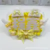 Etiqueta de nombre personalizada para soporte de abanico con doble letra, producto terminado de tela no tejida con letras reflectantes, colgante creativo para soporte de abanico puramente hecho a mano, mercancía de la comunidad de abanicos