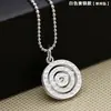 Atacado de fábrica joias de prata de lei S925 Runa lucky pingente redondo giratório marca Pingente pequeno feminino pingente de prata tailandesa branco