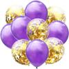 Globo de látex transparente de 12 pulgadas con confeti de papel rosa dorado, decoración para fiesta de cumpleaños