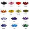 Venta al por mayor del fabricante Zircón de color 5A en forma de Marquisa 1.5*3-10*20 Piedras sueltas Sintético con base de punta en forma de hoja de color