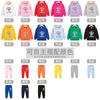 Meninos e Meninas Esporte Terno Primavera e Outono Novo 2022 Outono Moda Crianças com Capuz Calça Moletom Casual Conjunto de Duas Peças